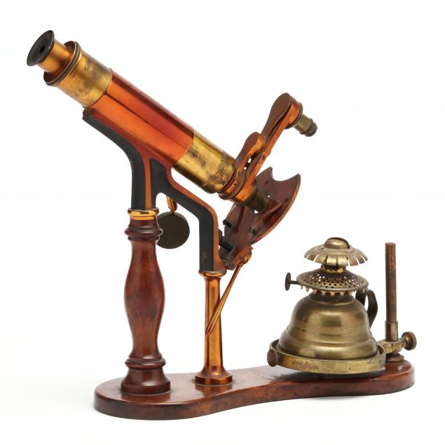 a-brass-demonstration-microscope-by-r-j-beck