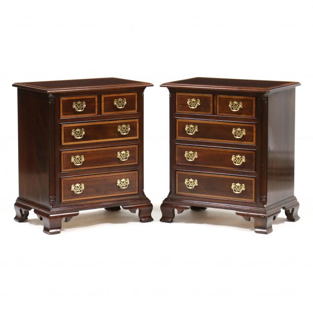 stickley-pair-of-chippendale-style-inlaid-mahogany-nightstands