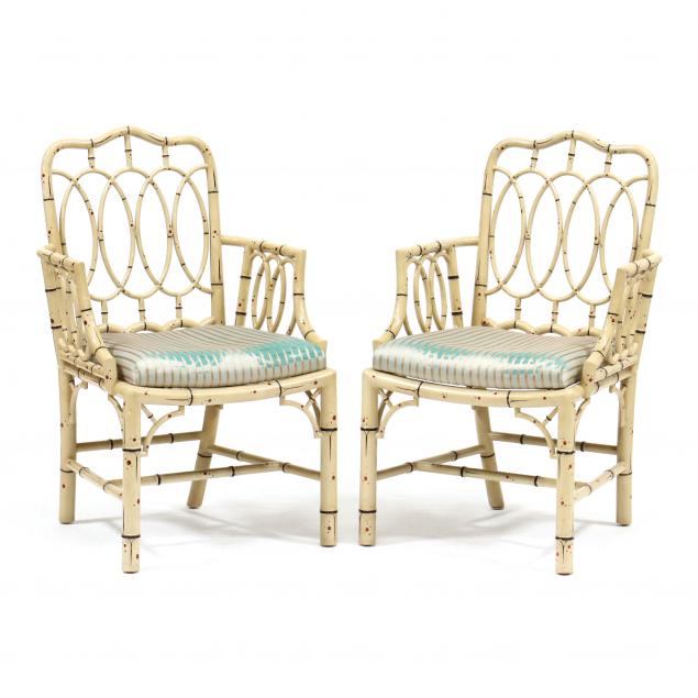 baker-pair-of-painted-chinese-chippendale-style-armchairs
