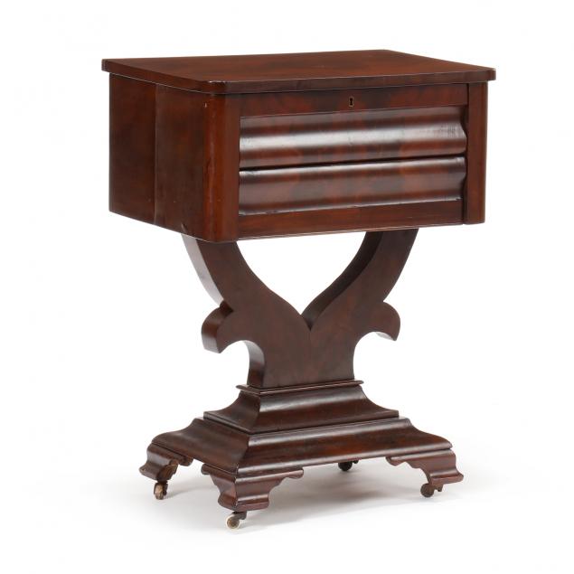 attributed-thomas-day-american-classical-mahogany-two-drawer-stand