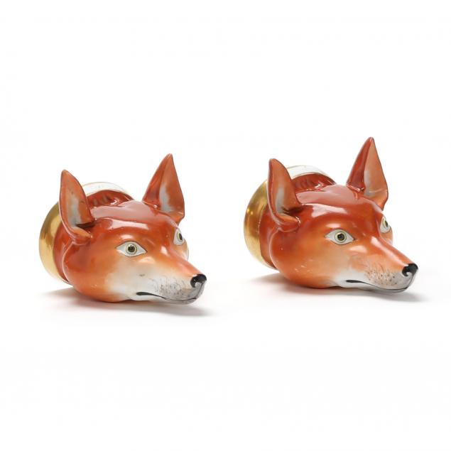 a-pair-of-antique-stirrup-cups-modeled-fox-heads