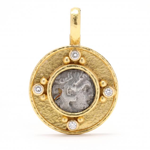 gold-ancient-coin-and-diamond-medallion-pendant-enhancer-elizabeth-locke