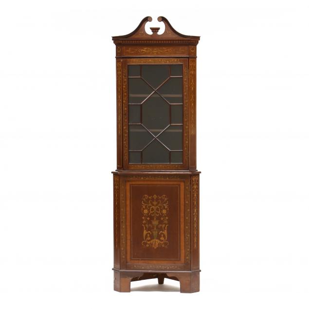 edwardian-diminutive-marquetry-inlaid-mahogany-corner-cabinet