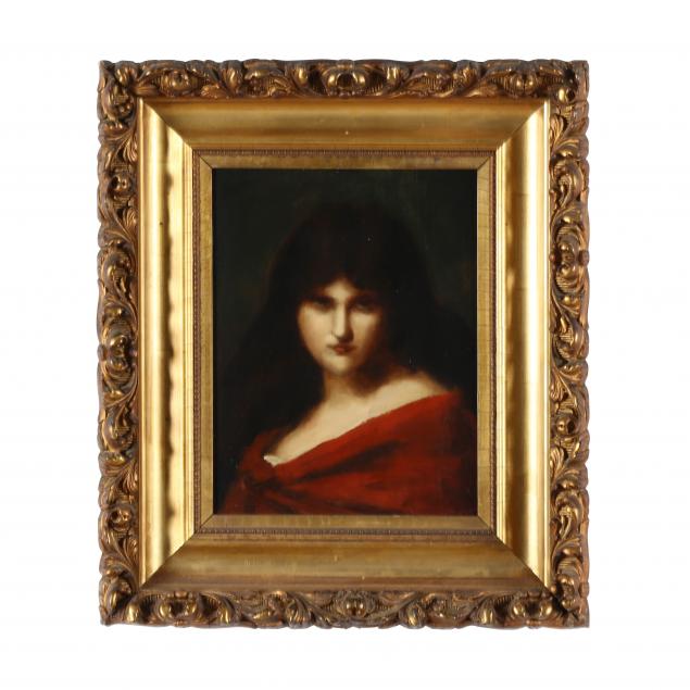 attributed-jean-jacques-henner-french-1829-1905-portrait-of-a-woman-in-red