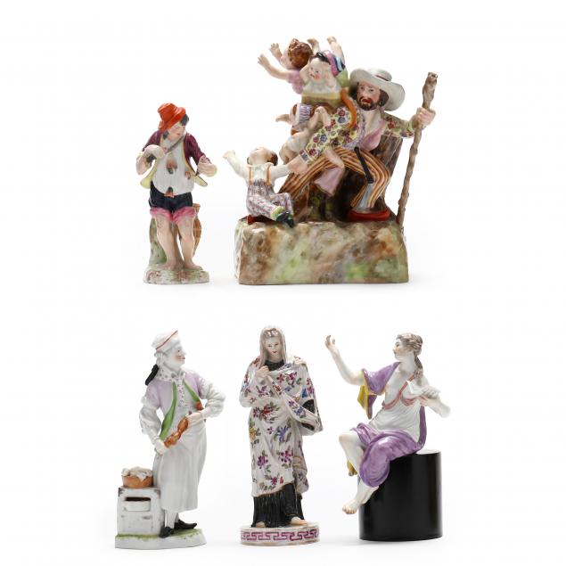 five-continental-porcelain-figurines