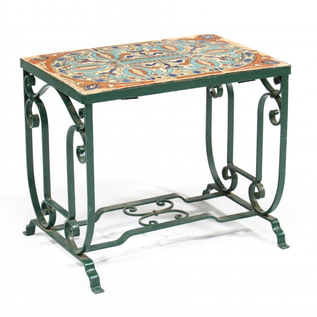 california-art-pottery-tile-top-side-table