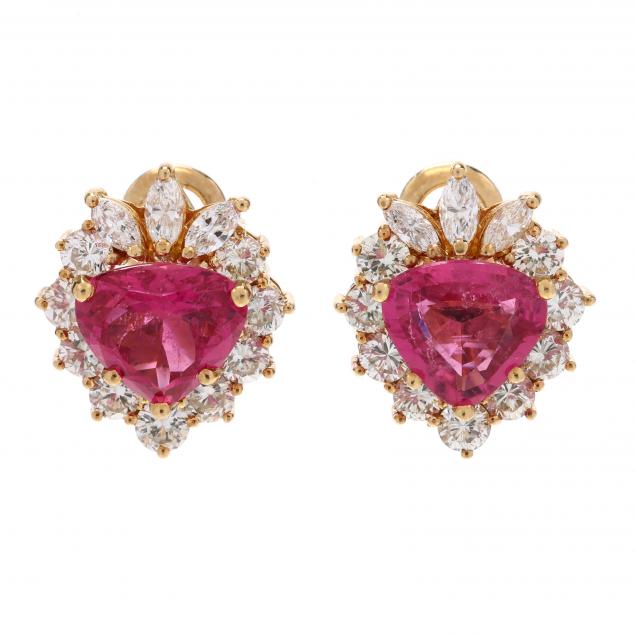 gold-pink-tourmaline-and-diamond-earrings