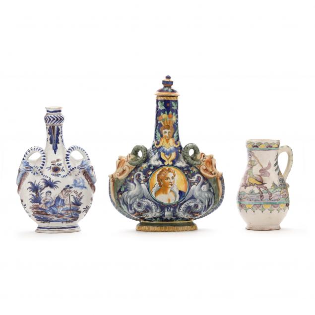 three-italian-majolica-vessels