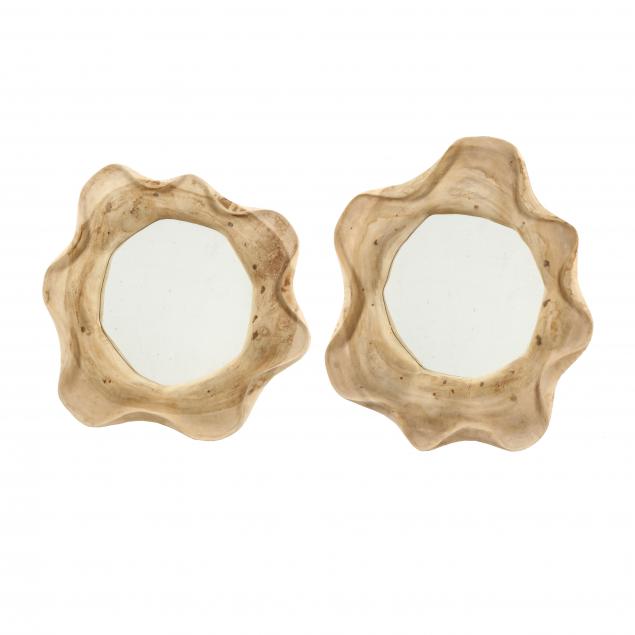 pair-of-post-modern-organic-shaped-teak-mirrors