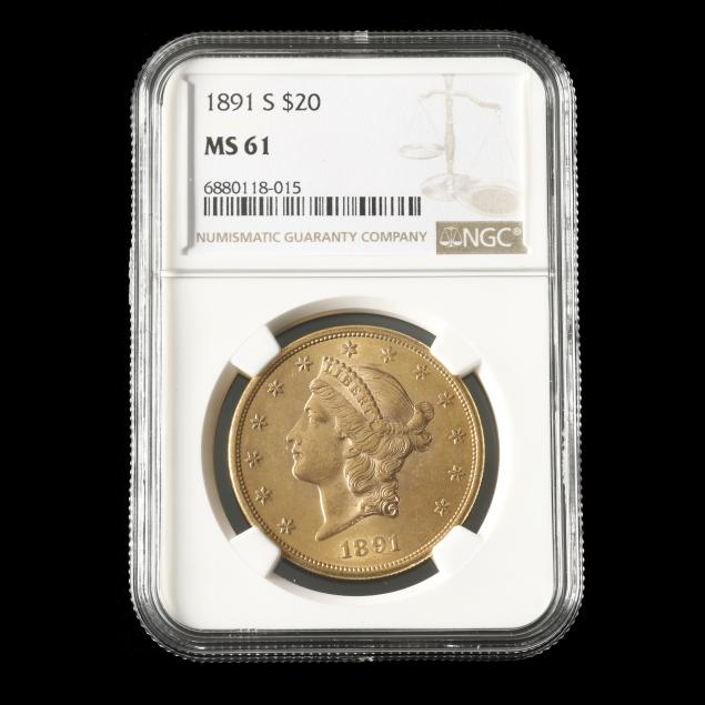 1891-s-liberty-head-20-gold-double-eagle-ngc-ms61