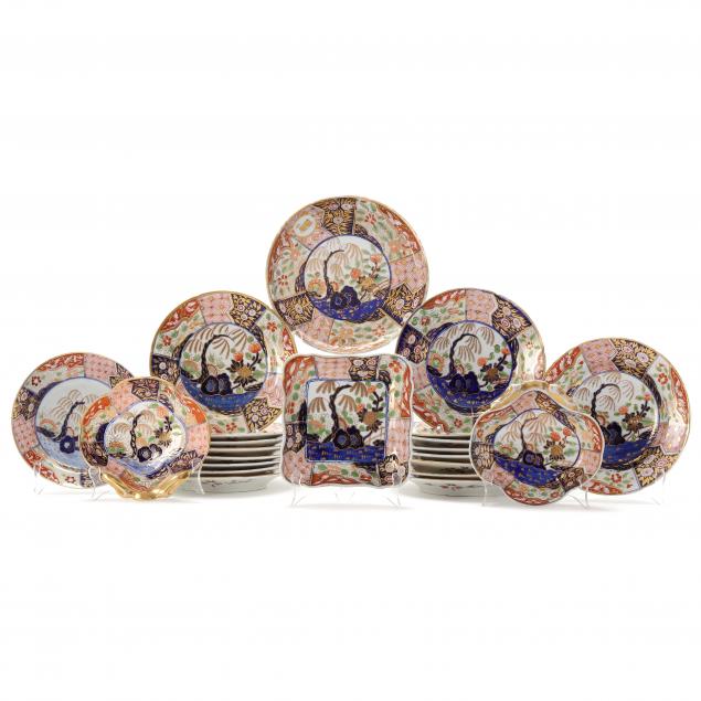 a-group-of-coalport-i-money-tree-i-dinnerware