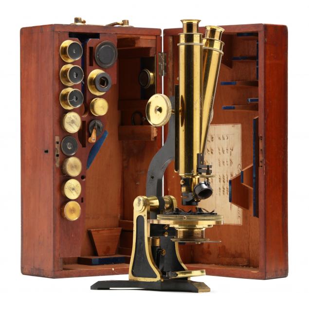 antique-mahogany-cased-brass-binocular-microscope-752-henry-crouch