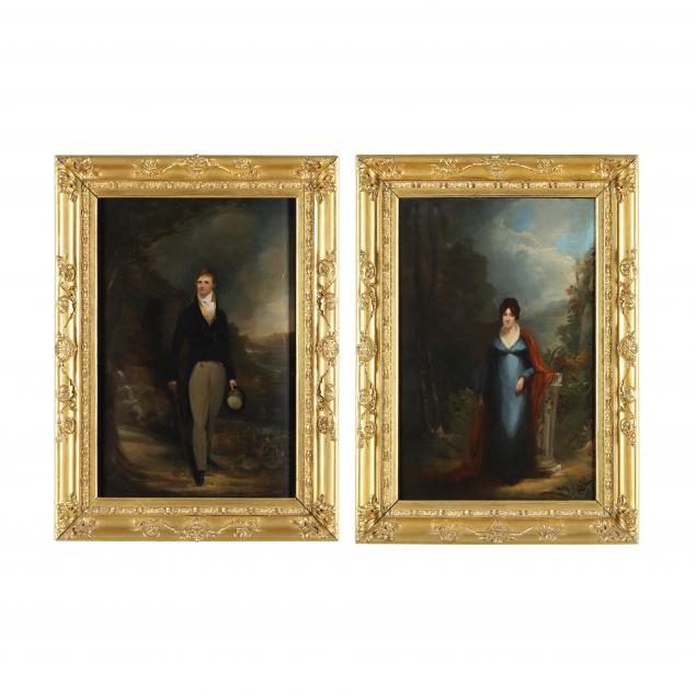 english-school-early-19th-century-a-pendant-pair-of-grand-manner-portraits