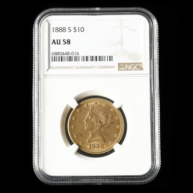 1888-s-liberty-head-10-gold-eagle-ngc-au58