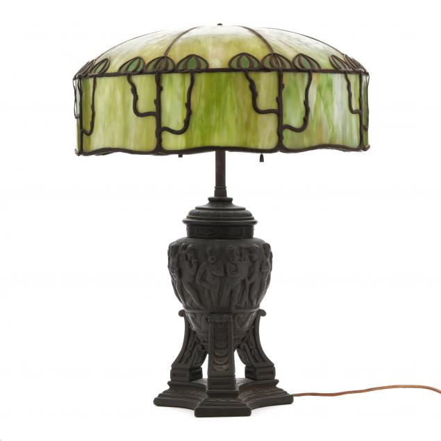art-nouveau-leaded-glass-table-lamp