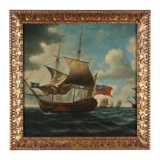 t-moore-english-20th-century-english-ship-at-sea