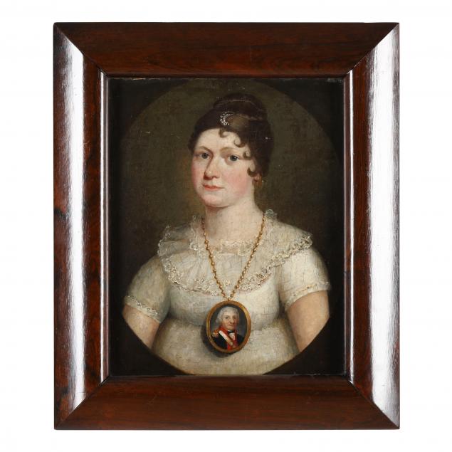 english-school-early-19th-century-portrait-of-a-woman-wearing-a-portrait-miniature