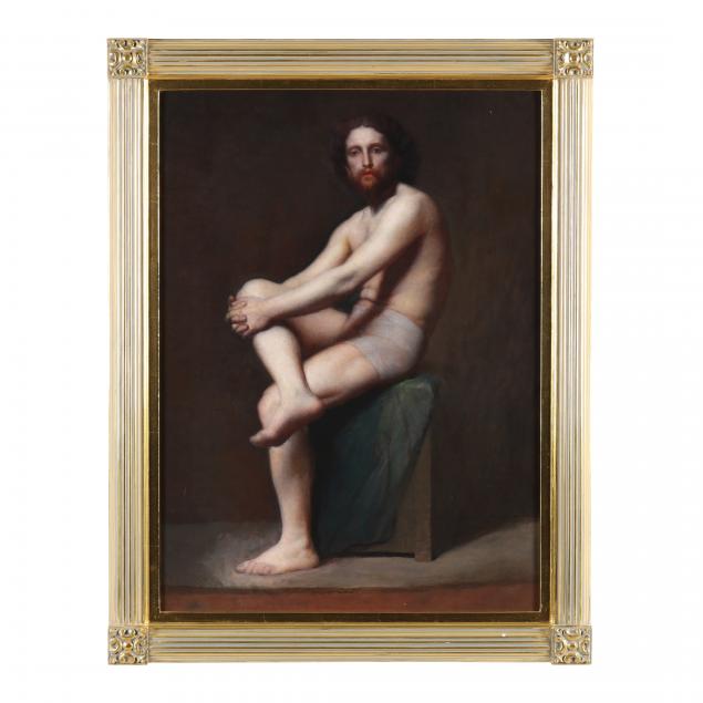 british-school-19th-century-life-study-of-a-seated-male-nude