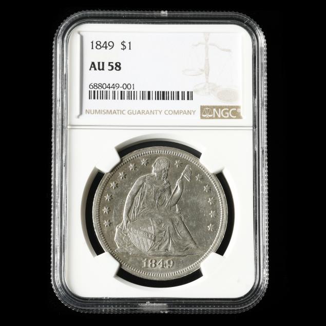 1849-liberty-seated-1-ngc-au58