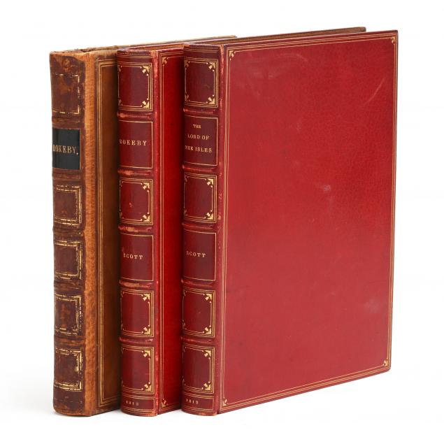 three-finely-bound-sir-walter-scott-first-editions-two-with-birdsall-bindings