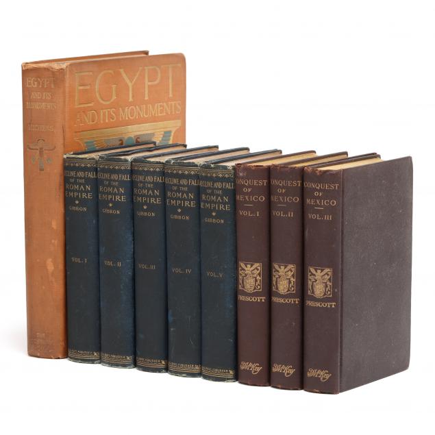 group-of-books-on-the-roman-empire-mexico-and-egypt
