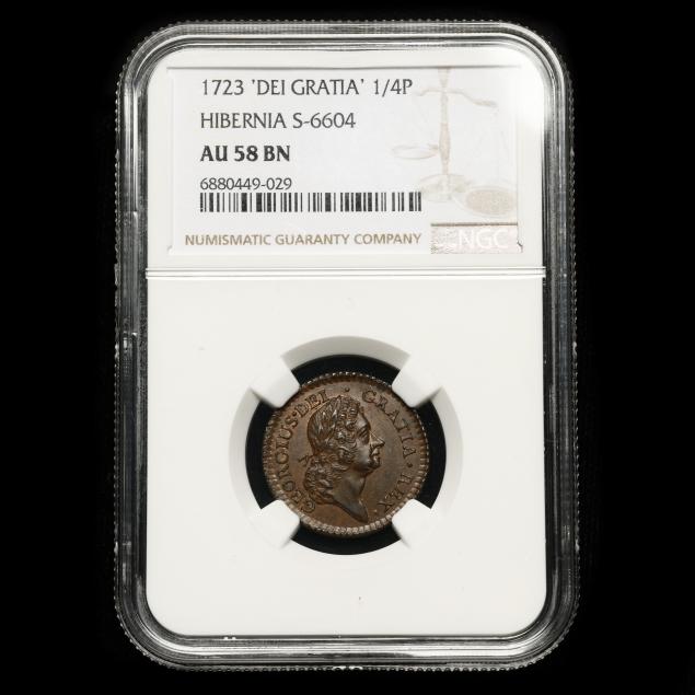 william-wood-1723-farthing-dei-gratia-rex-ngc-au58-bn