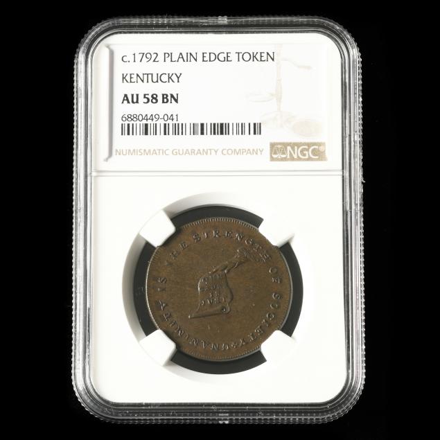 kentucky-plain-edge-token-circa-1792-ngc-au58-bn