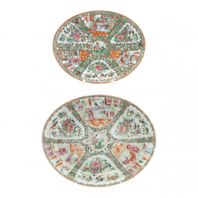 two-chinese-rose-medallion-porcelain-platters