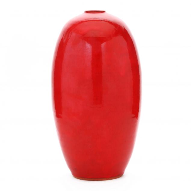 ben-owen-iii-seagrove-nc-b-1968-chinese-red-vase