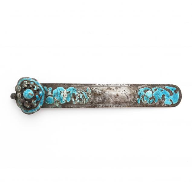a-chinese-silver-and-enamel-ruyi-sceptre-belt-hook