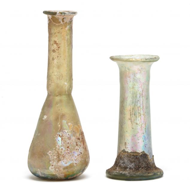 two-roman-glass-bottles-1st-4th-c-a-d