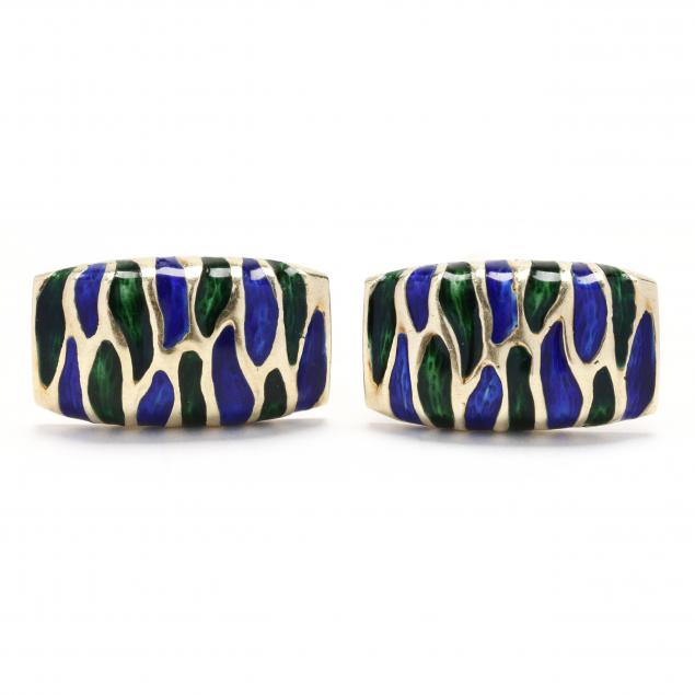 gold-and-enamel-cufflinks