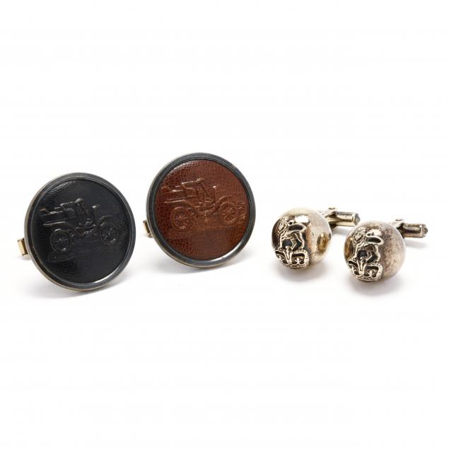 two-pairs-of-vintage-cufflinks