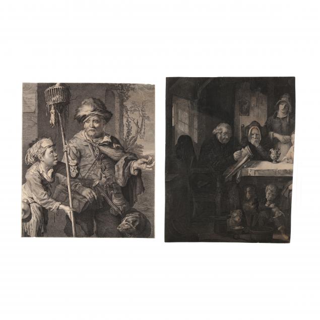 two-antique-engravings-dutch-genre-scenes