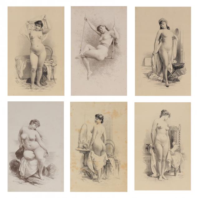 eusebio-planas-spanish-1833-1897-six-works-from-i-academias-de-mujer-i