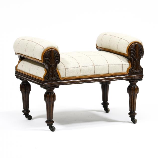 william-iv-carved-oak-upholstered-stool