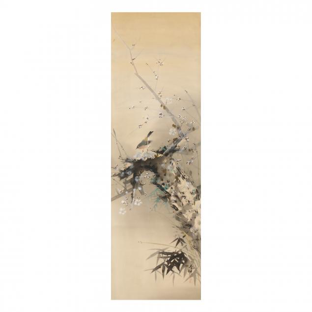 a-japanese-painting-of-a-bird-on-plum-blossom-tree