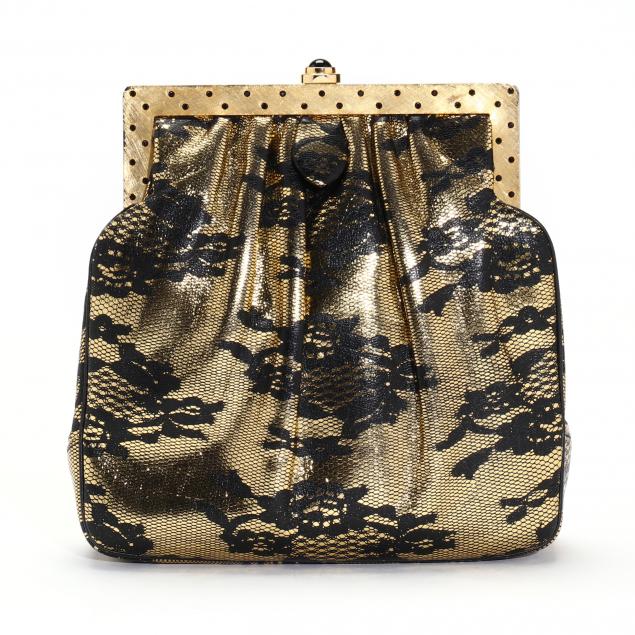 judith-leiber-embossed-leather-handbag