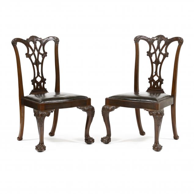 antique-pair-of-chippendale-style-carved-mahogany-side-chairs