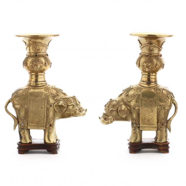 a-pair-of-chinese-brass-elephant-candle-holders