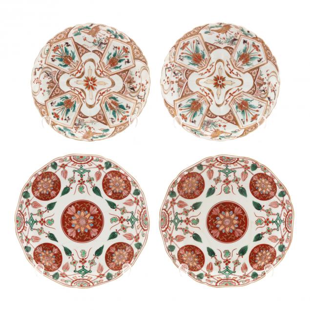 two-pairs-of-japanese-imari-dishes