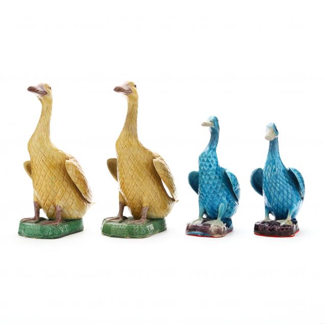 two-pairs-of-chinese-porcelain-geese