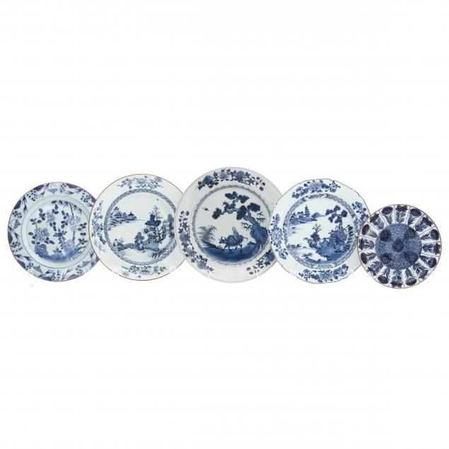 a-collection-of-chinese-blue-and-white-porcelain-dishes