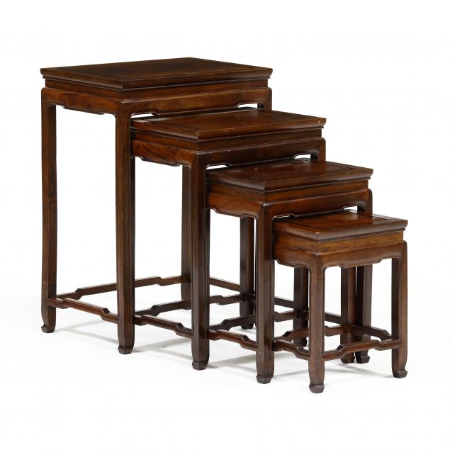 chinese-nest-of-four-hardwood-tables