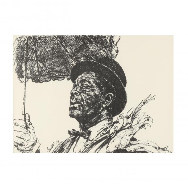 kenney-burke-american-20th-century-jazz-musician-holding-and-umbrella