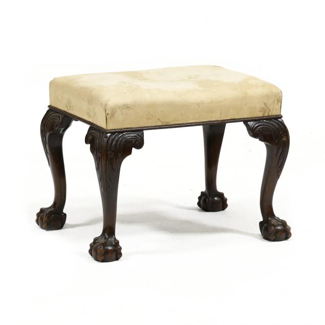 antique-chippendale-style-carved-mahogany-stool