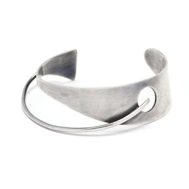 modernist-sterling-silver-cuff-bracelet-bill-tendler