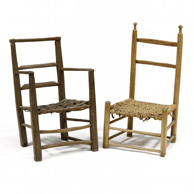 two-antique-north-carolina-ladder-back-chairs