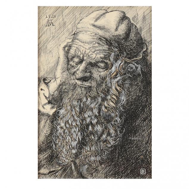 framed-drawing-of-st-jerome-in-his-study-after-albrecht-durer