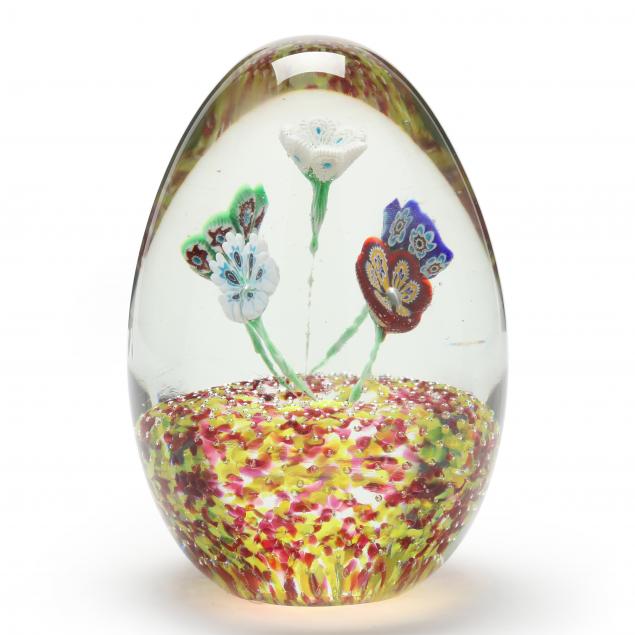 art-glass-millefiori-floral-egg